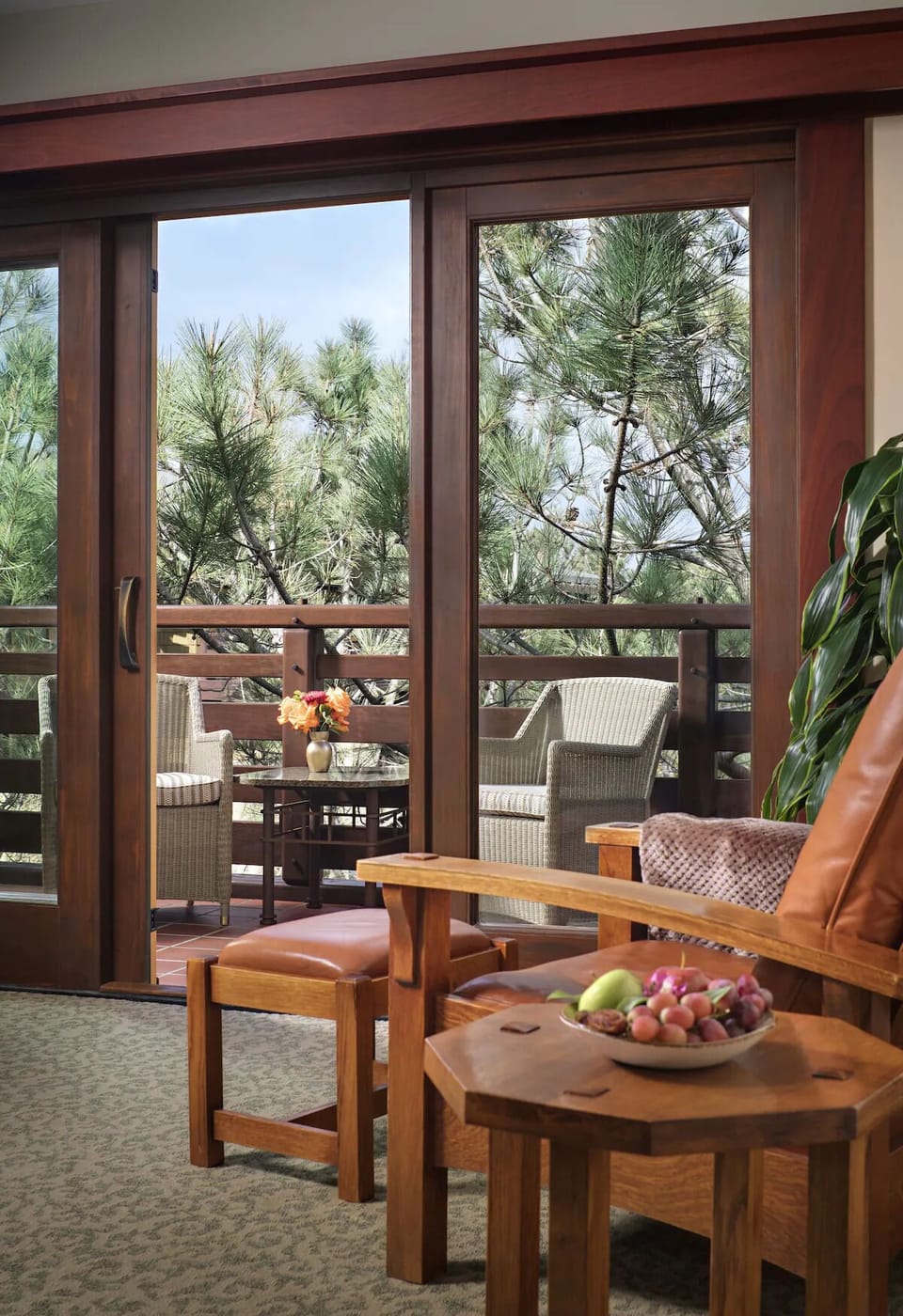 Lounge by sliding doors and breathe in fresh balcony air.