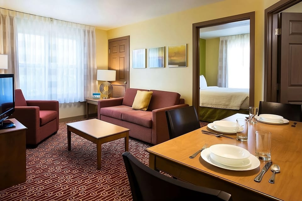 Gather for cozy movie nights with space to dine comfortably.