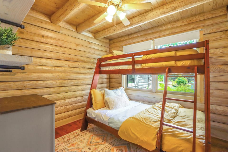 Bedroom five has a twin over a full bed