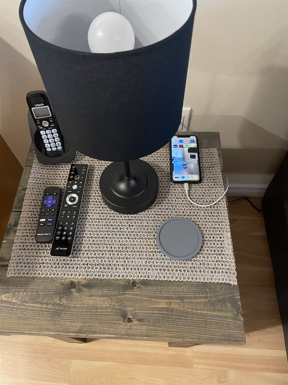 Smart phone in unit to control Sonos sound system. Includes Spotify music services. Can also be used to stream and cast your personal streaming services such as Netflix. Password and user guide included in check in instructions.
