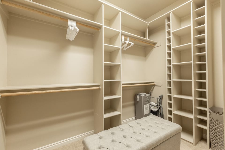 I promise you'll have enough room in the master bedroom closet
