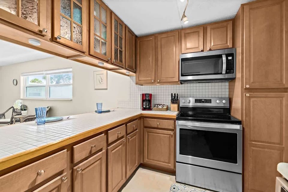 Modern Microwave and Stove