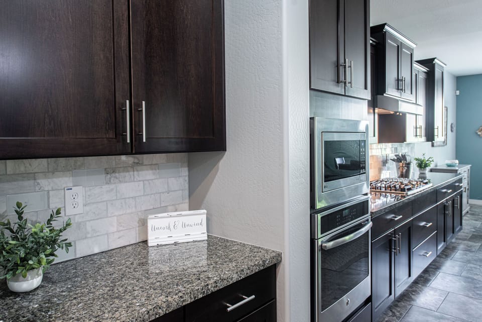 This butler's pantry is so fun to mix cocktails in!