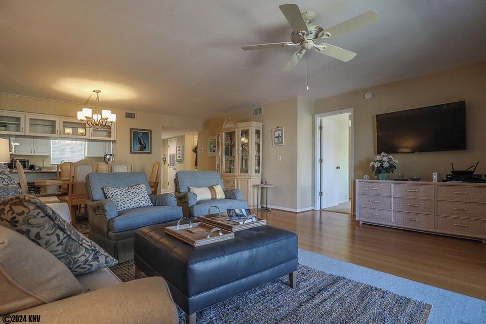 Comfortable accommodations and a large screen TV for all to enjoy