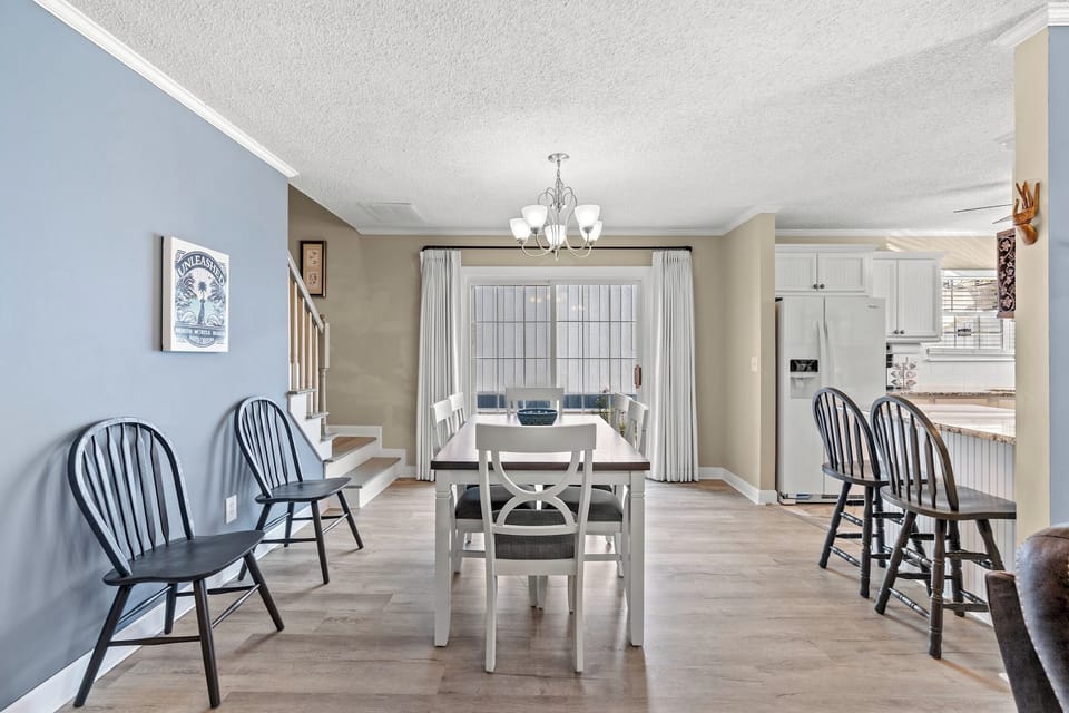 Sit together and enjoy a home cooked meal and chat about your fun-filled day!
