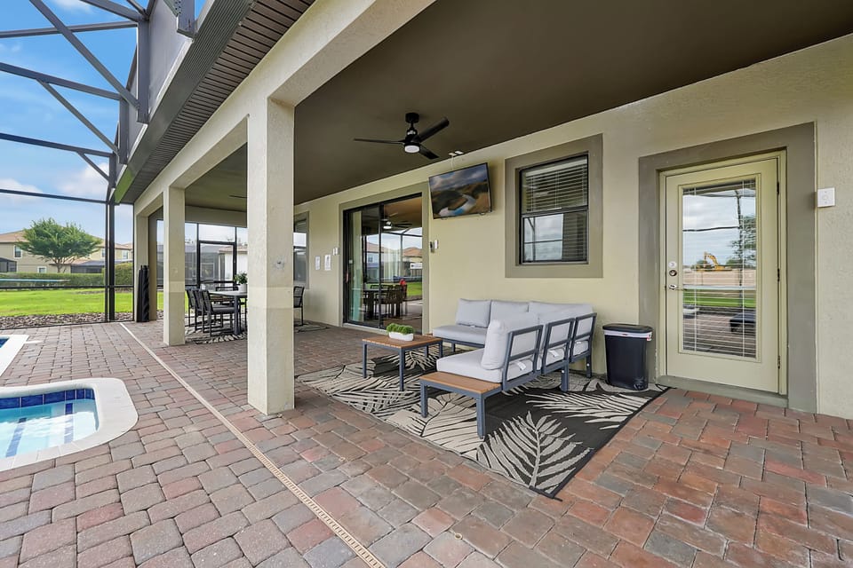 Sit by the pool to read a book or enjoy some snacks while the kiddos play in the pool.