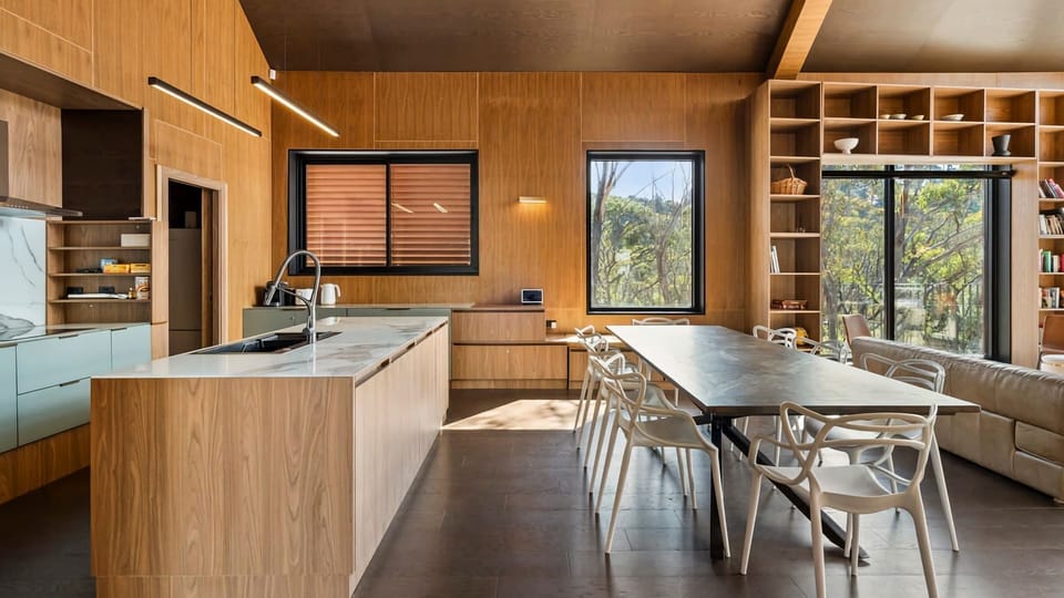 Bright, functional kitchen overlooking the open-plan living space.