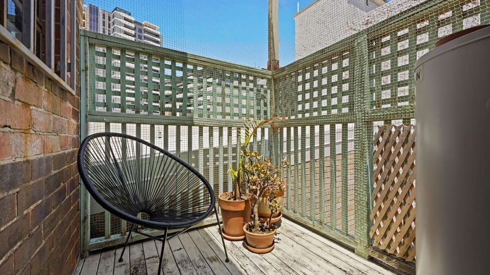 A quiet corner on the terrace designed for rest and relaxation.