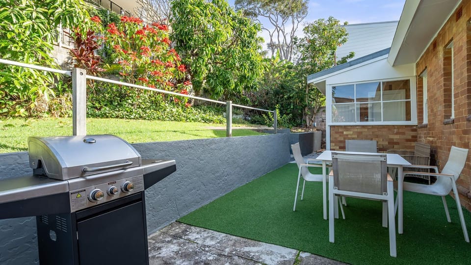 Outdoor seating area ideal for unwinding after the beach.