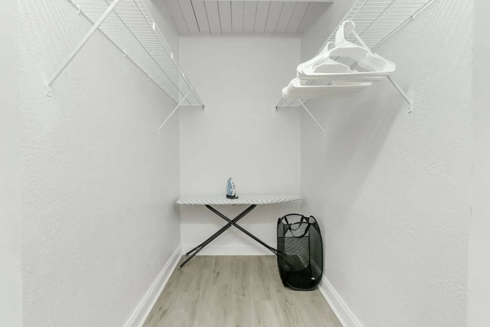 Stay organized with this spacious closet, offering plenty of room for your belongings to keep everything tidy and easily accessible.