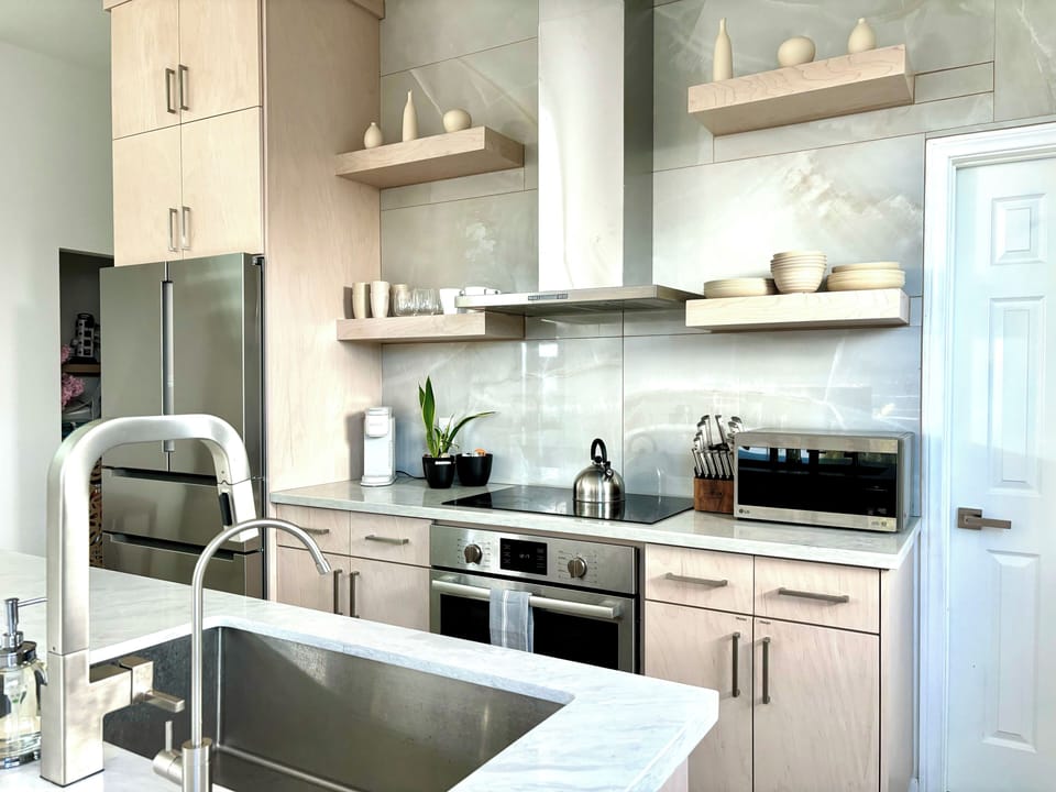 Large kitchen with filtered water by PURE