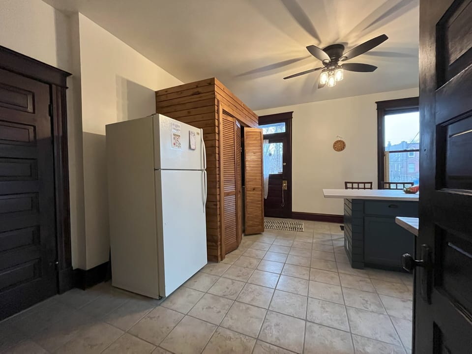 Kitchen - washer and dryer are located in the closet.  