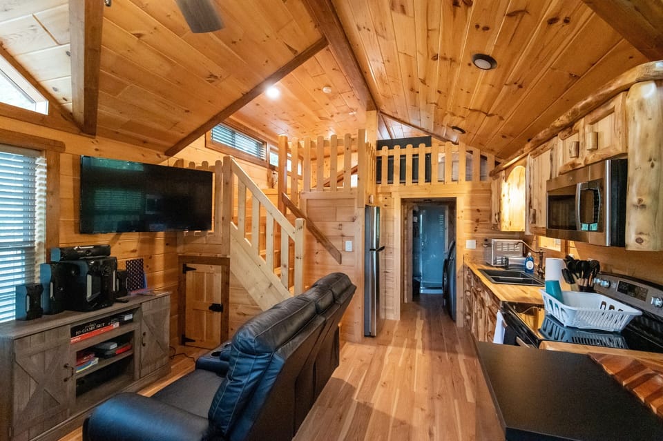 A spacious living area to kick back, relax and watch your favorite shows awaits.