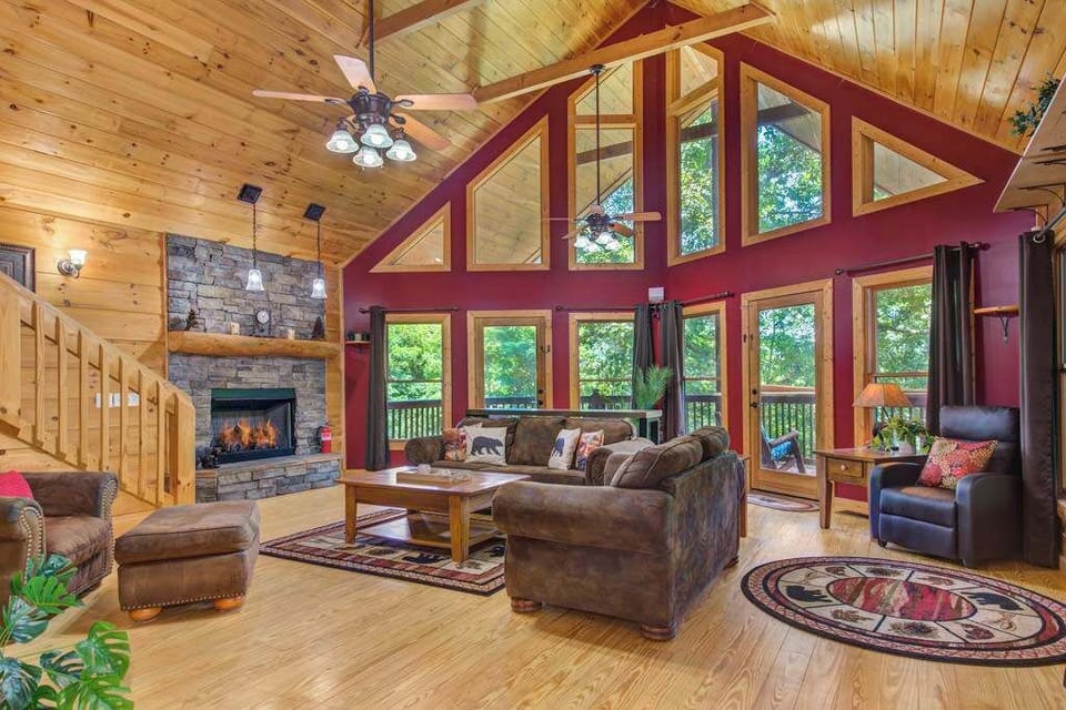 Living room is equipped with fabulous views and ample seating