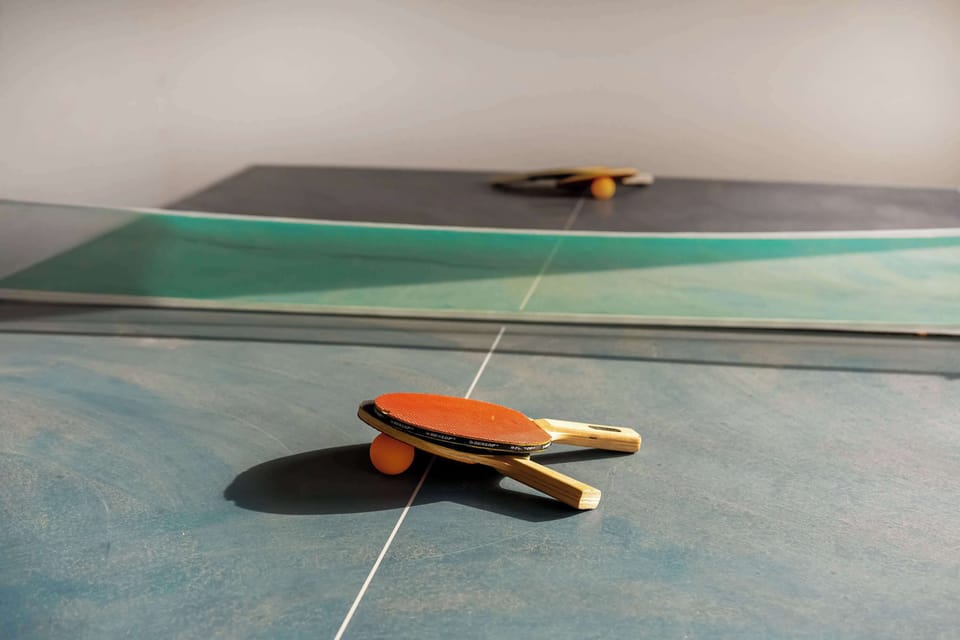 Table tennis for all to enjoy, outside, but undercover
