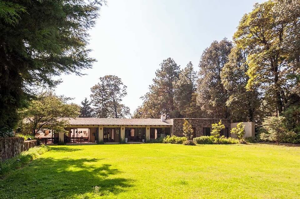 The expansive yard is perfect for the kids to run and play