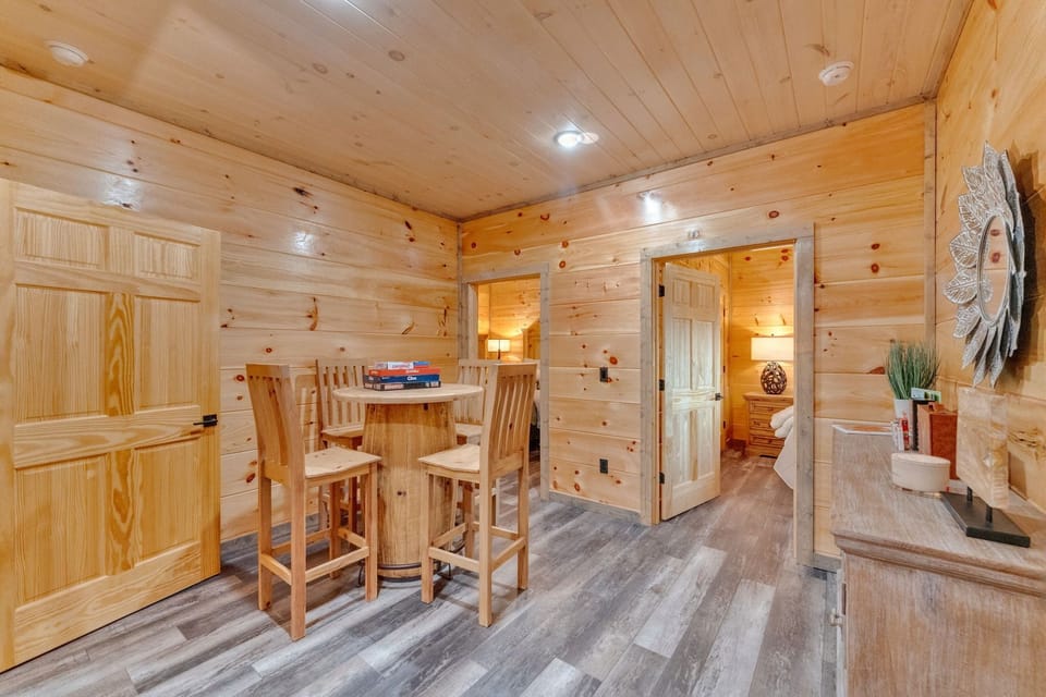 Cozy game and dining nook for family fun