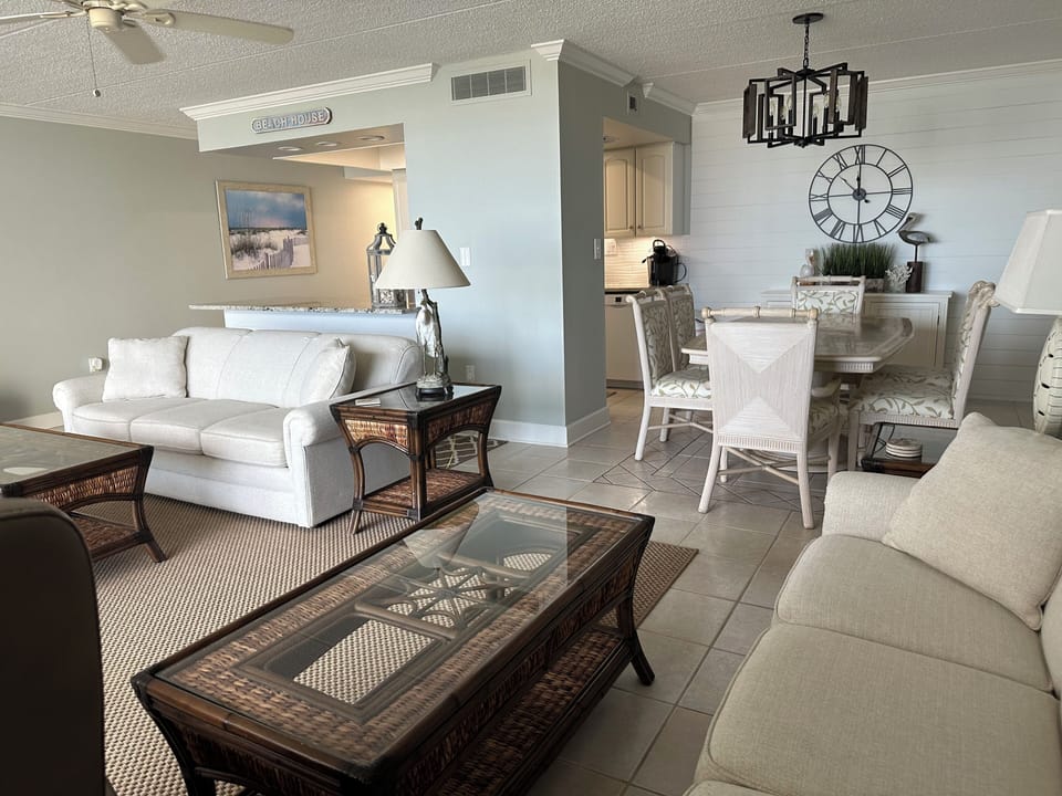 Living and Dining Area Open to Kitchen