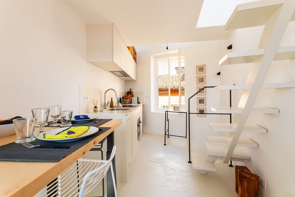 Bright and functional kitchen with dining area