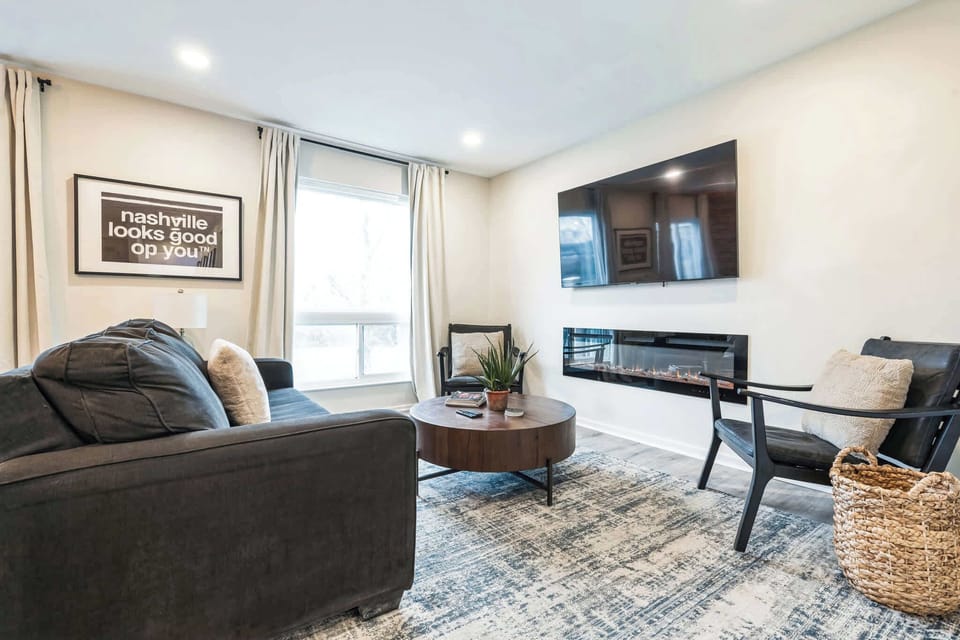 Curl up on the living room’s queen sleeper sofa & stream your favorites