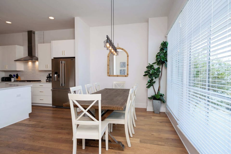 Dining and kitchen area