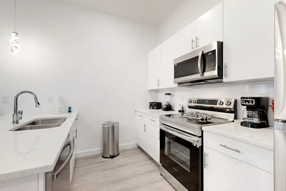 Cook up a storm in the fully equipped kitchen, complete with modern appliances and all the tools you need.