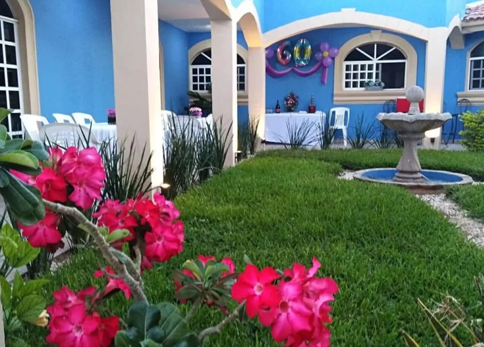 Outdoor banquet area