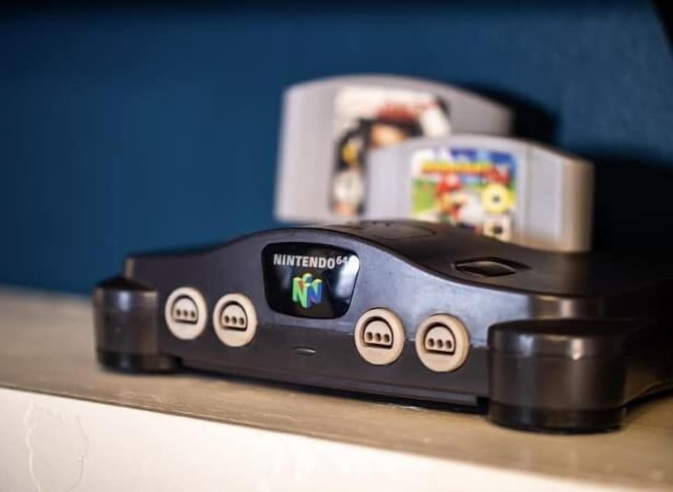 Retro game console setup for a nostalgic entertainment touch