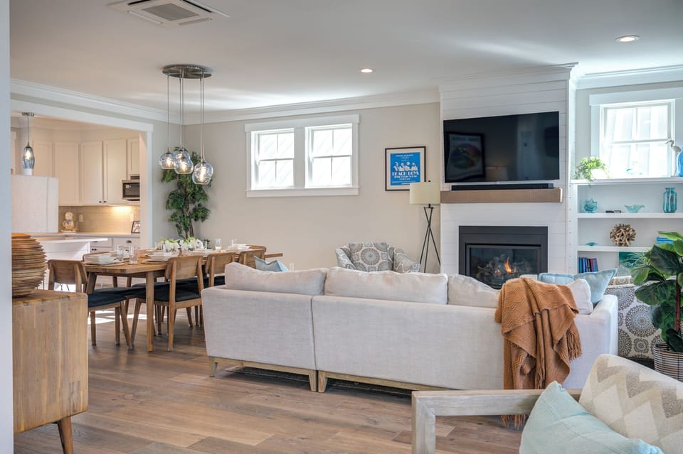 Open concept in the living room. 