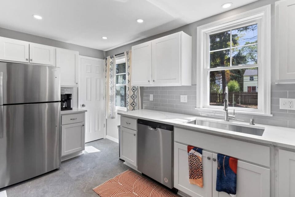 Bright and airy in this spacious kitchen!