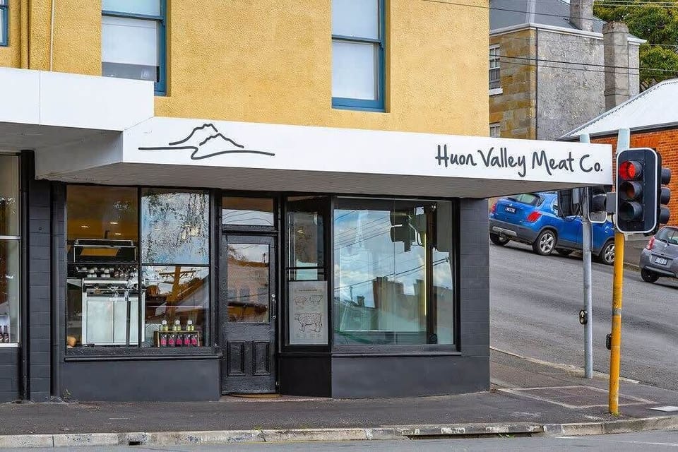 Gourmet Huon Valley Meat Co next to Pigeon Hole. 
