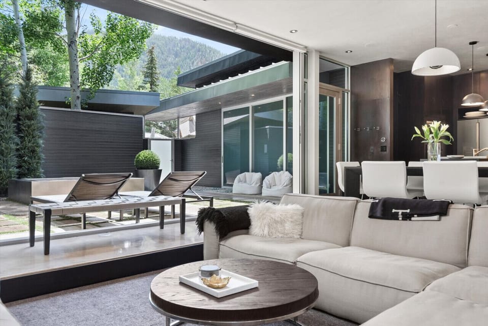 Living Room Open to Outside Patio Area