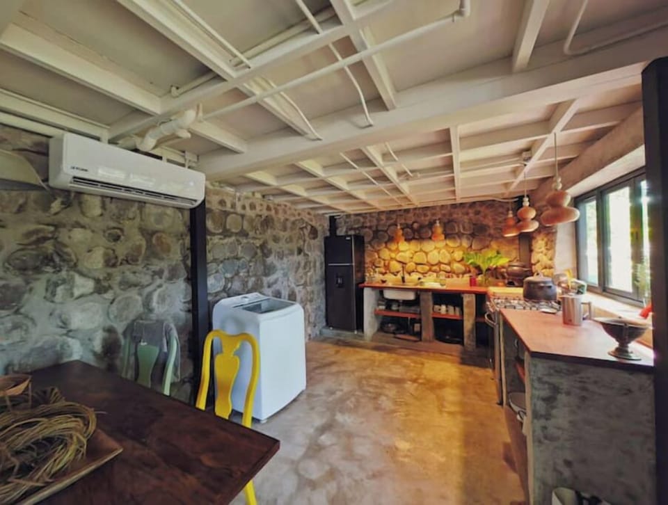 Spacious kitchen with everything.