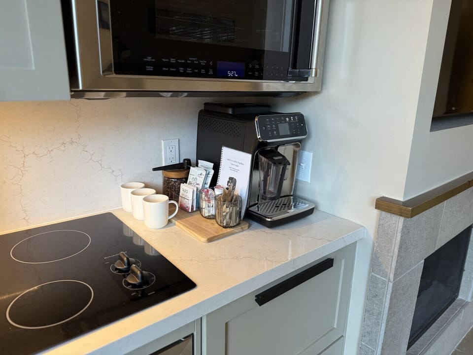 Artisan coffee/hot chocolate bar.  LatteGo machine to craft your custom cup, from black coffee to lattes and more!