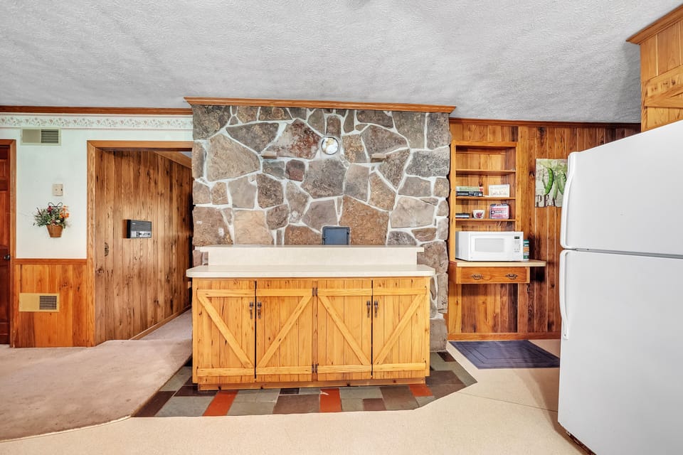 Indoors, Hardwood, Kitchen, Floor, Refrigerator