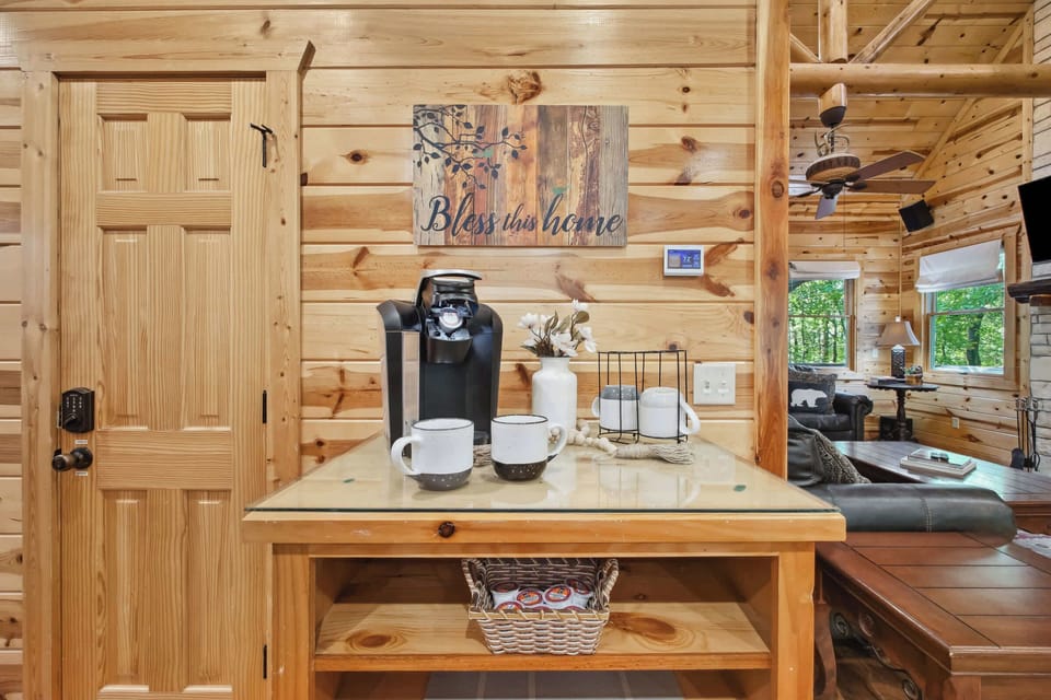 Enjoy a fresh cup anytime with our coffee machine, ready for you whenever you need a pick-me-up.
