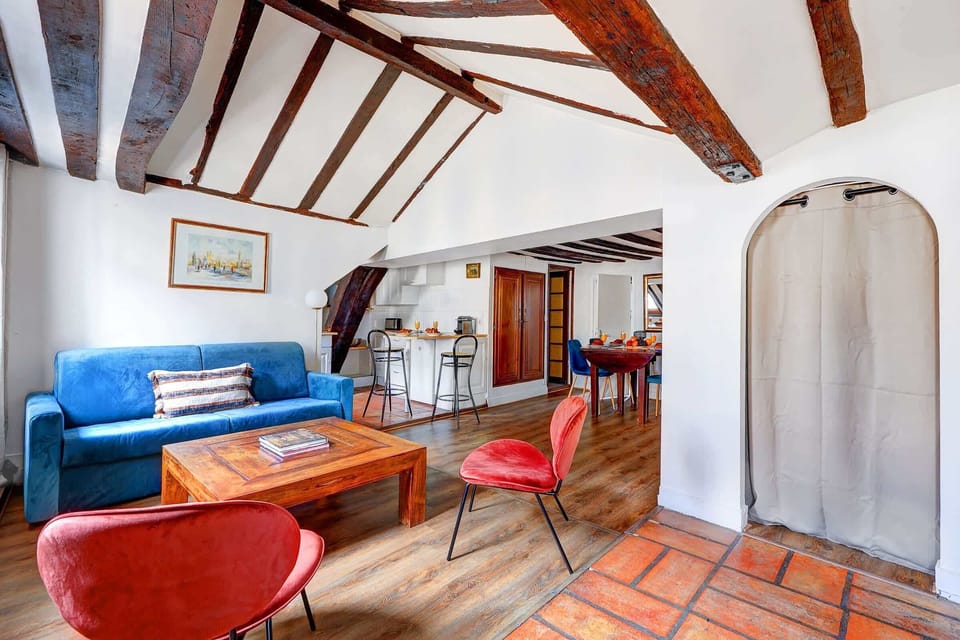The open-plan living, kitchen and dining area