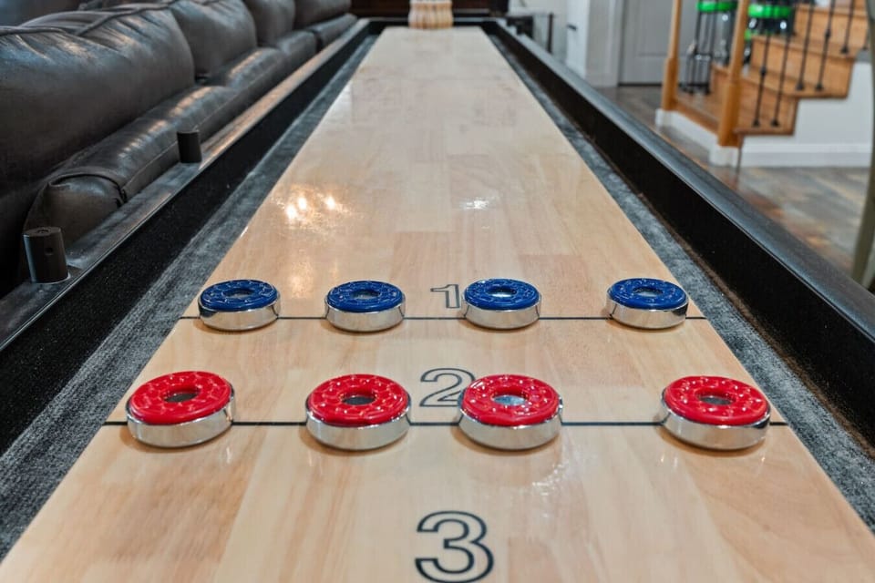 Enjoy a game of shuffleboard or shuffleboard bowling on the full-sized table.
