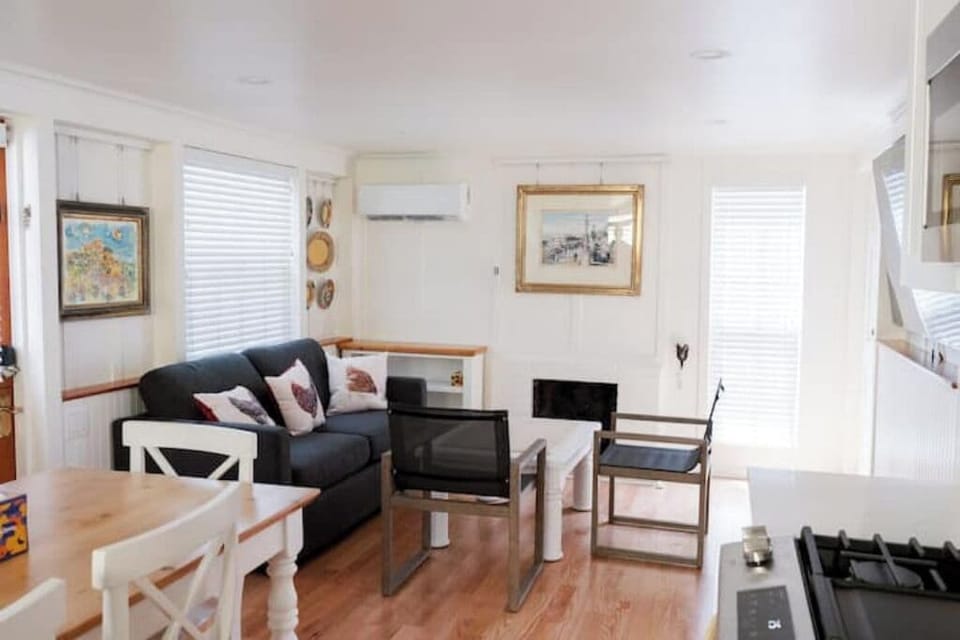 Queen size sofa sleeper in main downstairs room
