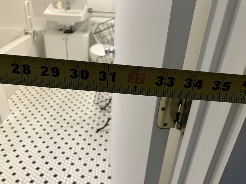Eagle wide bathroom door