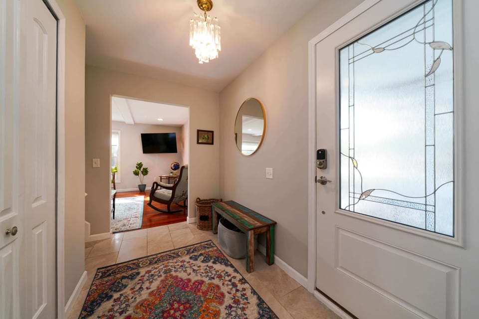 The front entryway. People like to leave their shoes here because it is serene.