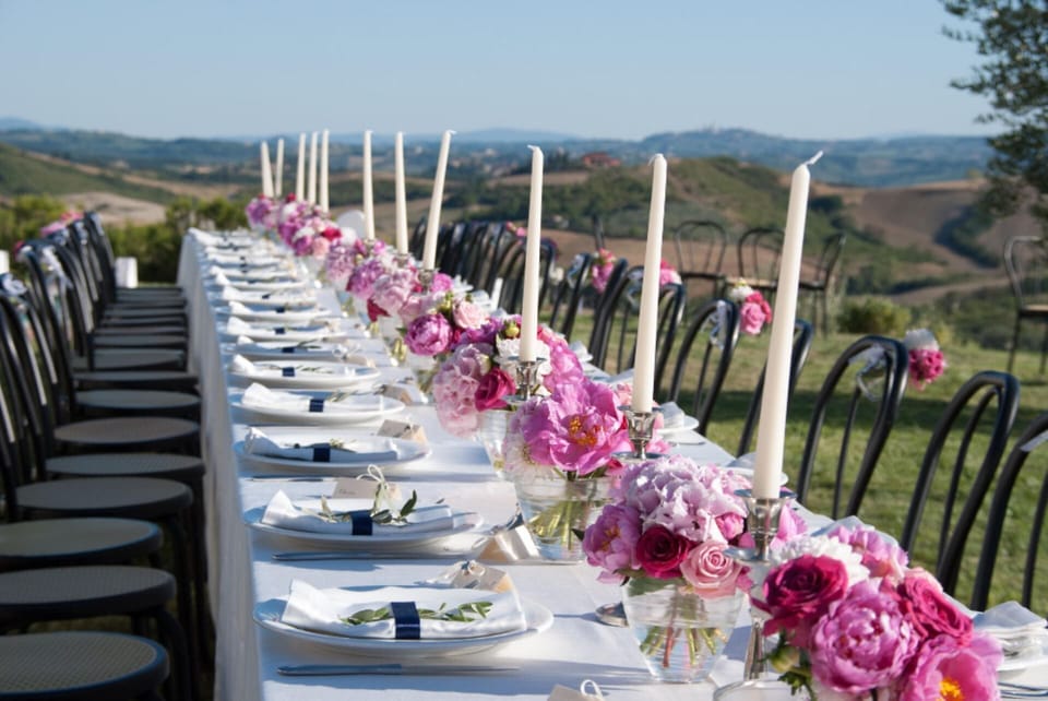Outdoor banquet area