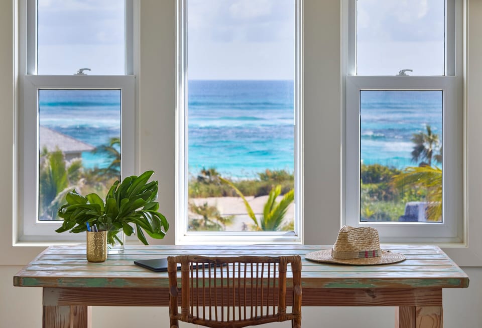 Workspace area with ocean views.