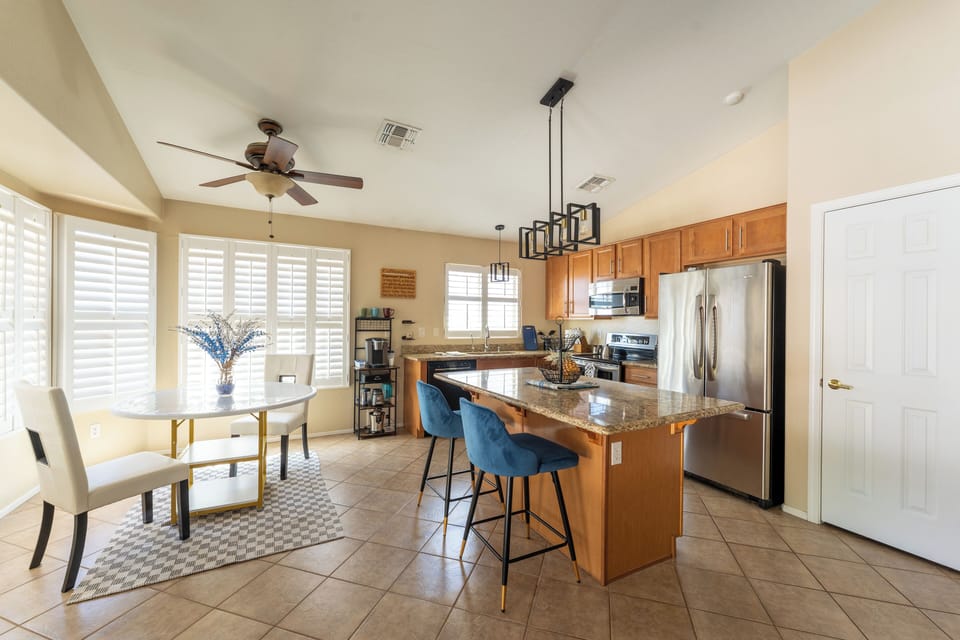 fully stocked kitchen