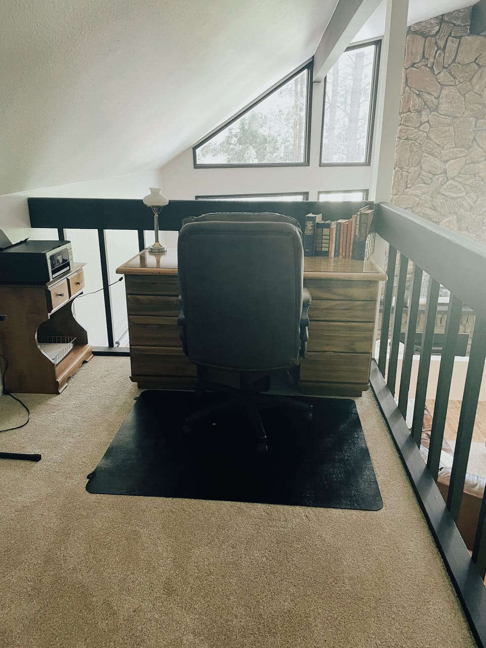 Office desk in loft