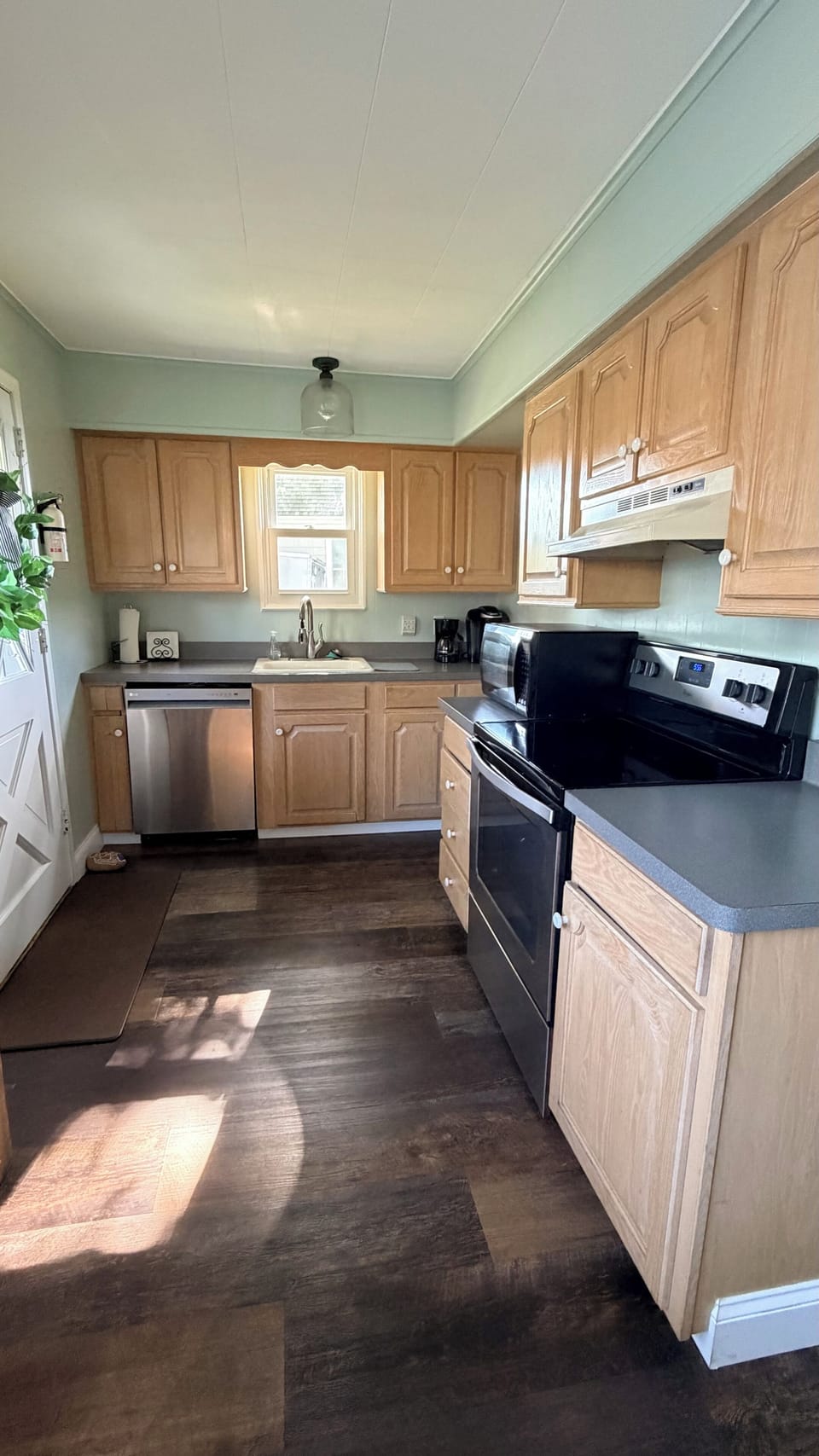 Private kitchen with microwave, oven, dishwasher.  