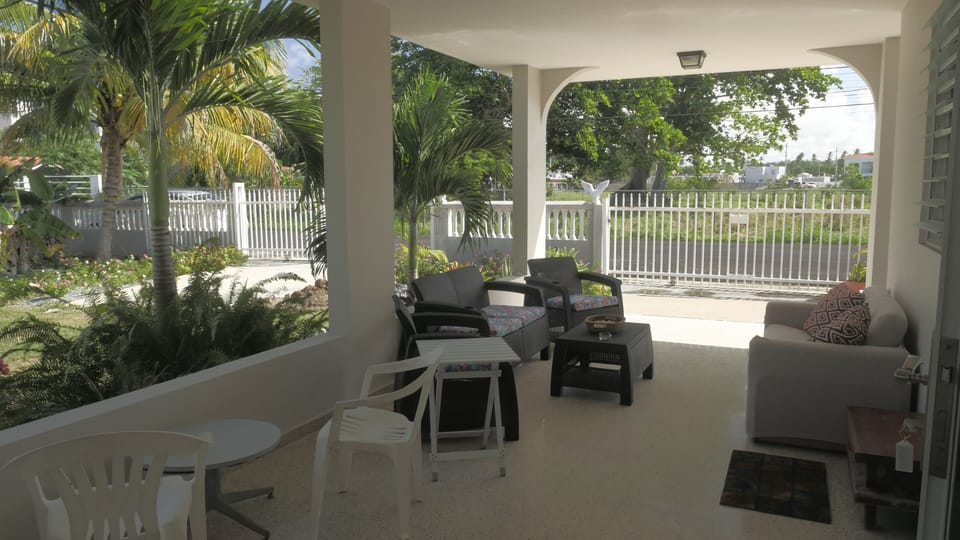 Looking out towards the street.