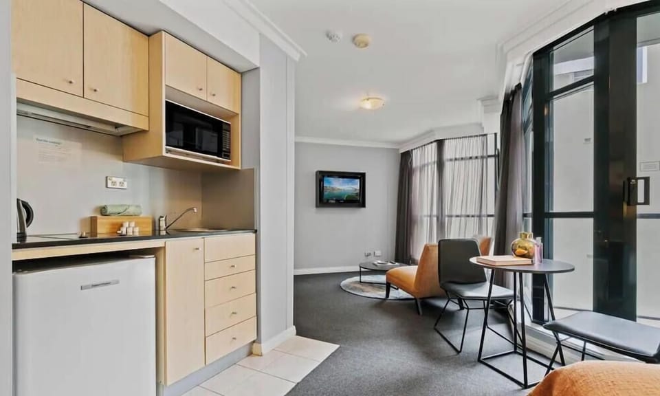 Convenient kitchen setup for short stays
