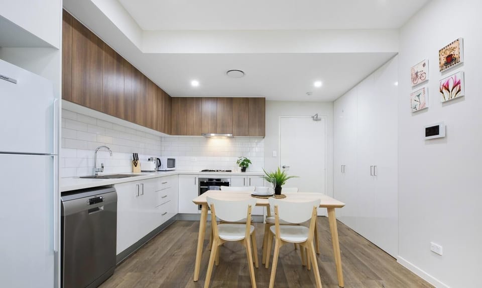 Dining area with table and chairs