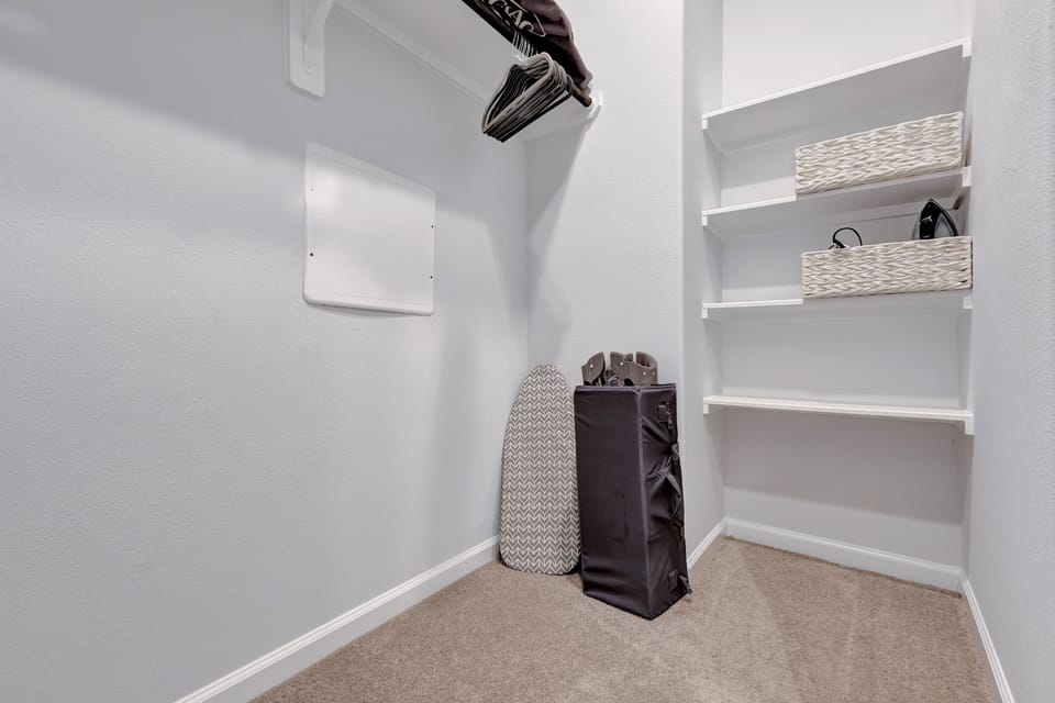 Iron and Ironing board for your use.